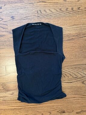 Abercrombie & Fitch Women's Black Tank Top - Sleek Scoop Neck
